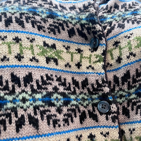 Tommy Hilfiger Classic Faire Isle 90’s cardigan - SZ L - Picture 3 of 6